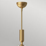 Jude 1 Light Glass Pendant - Brushed Gold