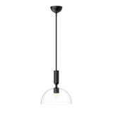 Jude 1 Light Glass Pendant - Matte Black