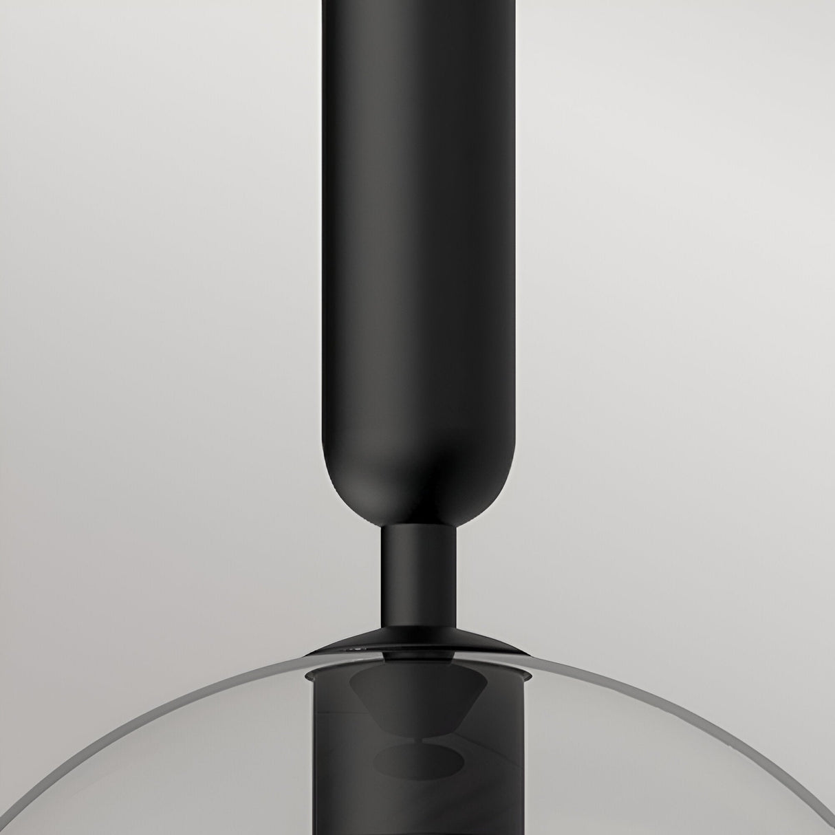 Jude 1 Light Glass Pendant - Matte Black