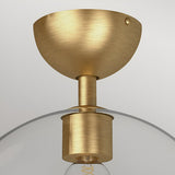 Jude 1 Light  Semi Glass Flush Light - Brushed Gold