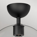 Jude 1 Light Semi Glass Flush Light - Matte Black