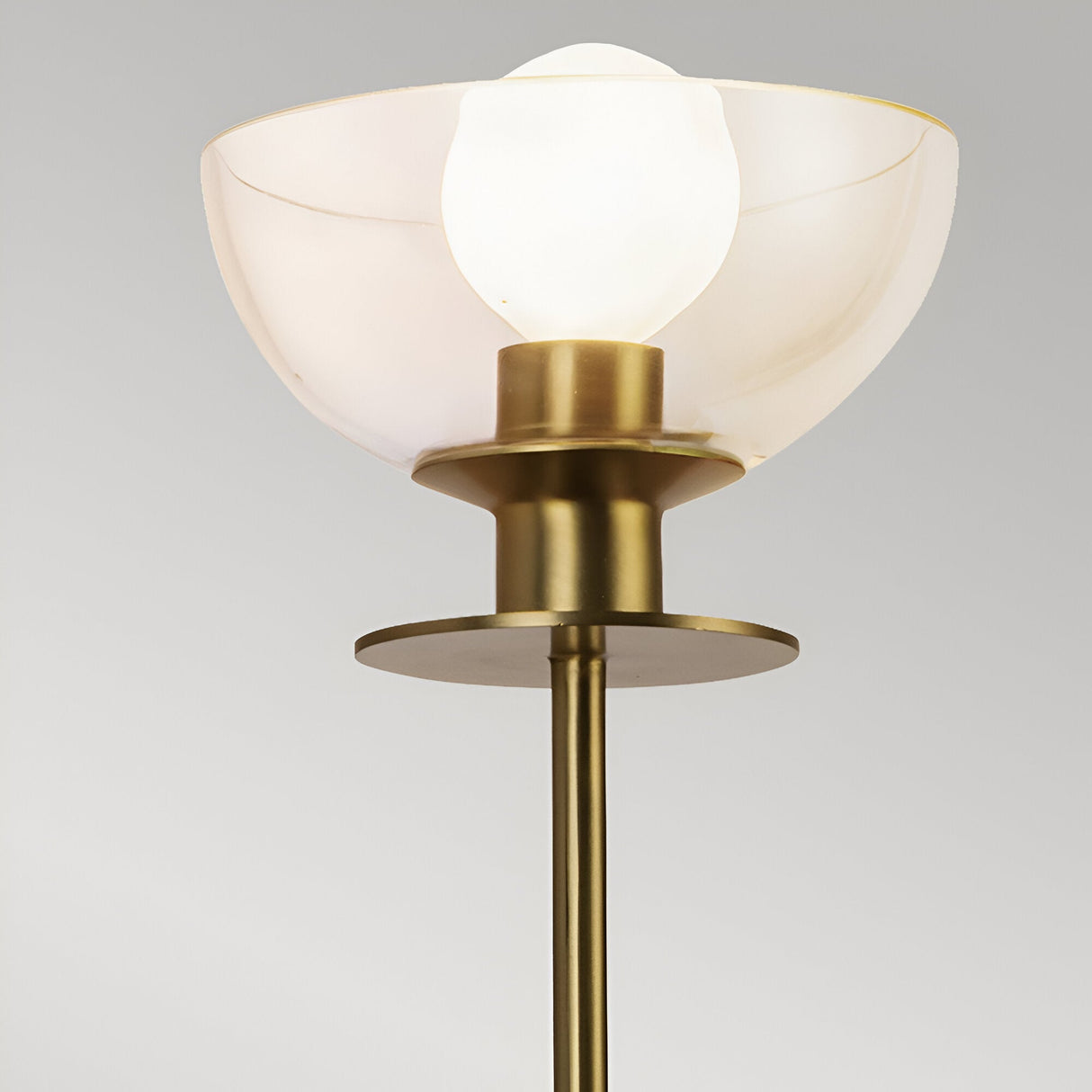 Sylvia 1 Light Glass Wall Light - Brushed Gold