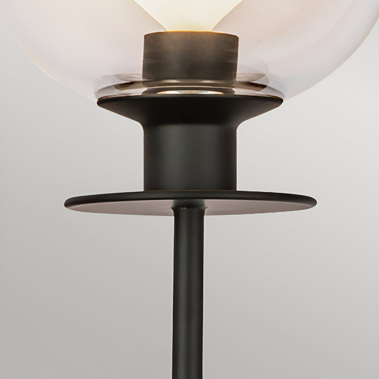 Sylvia 1 Light Glass Wall Light - Matte Black