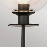 Sylvia 1 Light Glass Wall Light - Matte Black