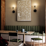 Sylvia 1 Light Glass Wall Light - Matte Black