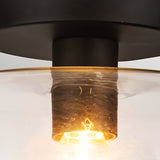 Sylvia 1 Light Glass Semi Flush - Matte Black