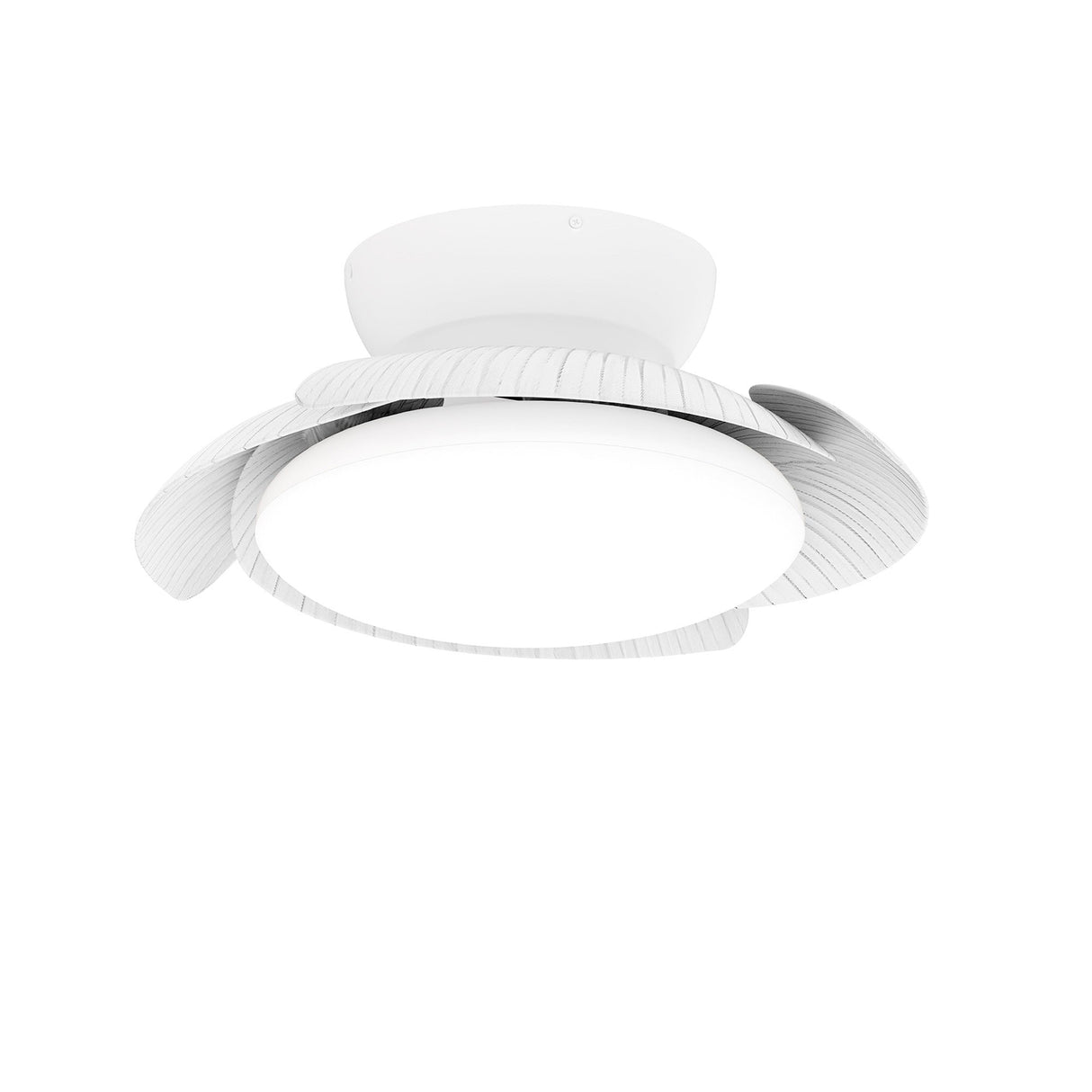 Aloha CCT Dimmable LED Ceiling Retractable Fan Light - White