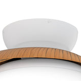 Aloha CCT Dimmable LED Ceiling Retractable Fan Light - Brown
