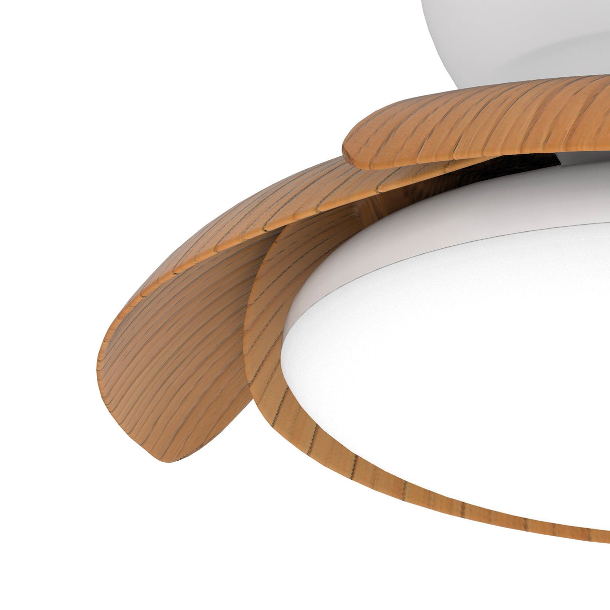 Aloha CCT Dimmable LED Ceiling Retractable Fan Light - Brown