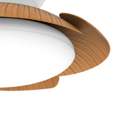 Aloha CCT Dimmable LED Ceiling Retractable Fan Light - Brown