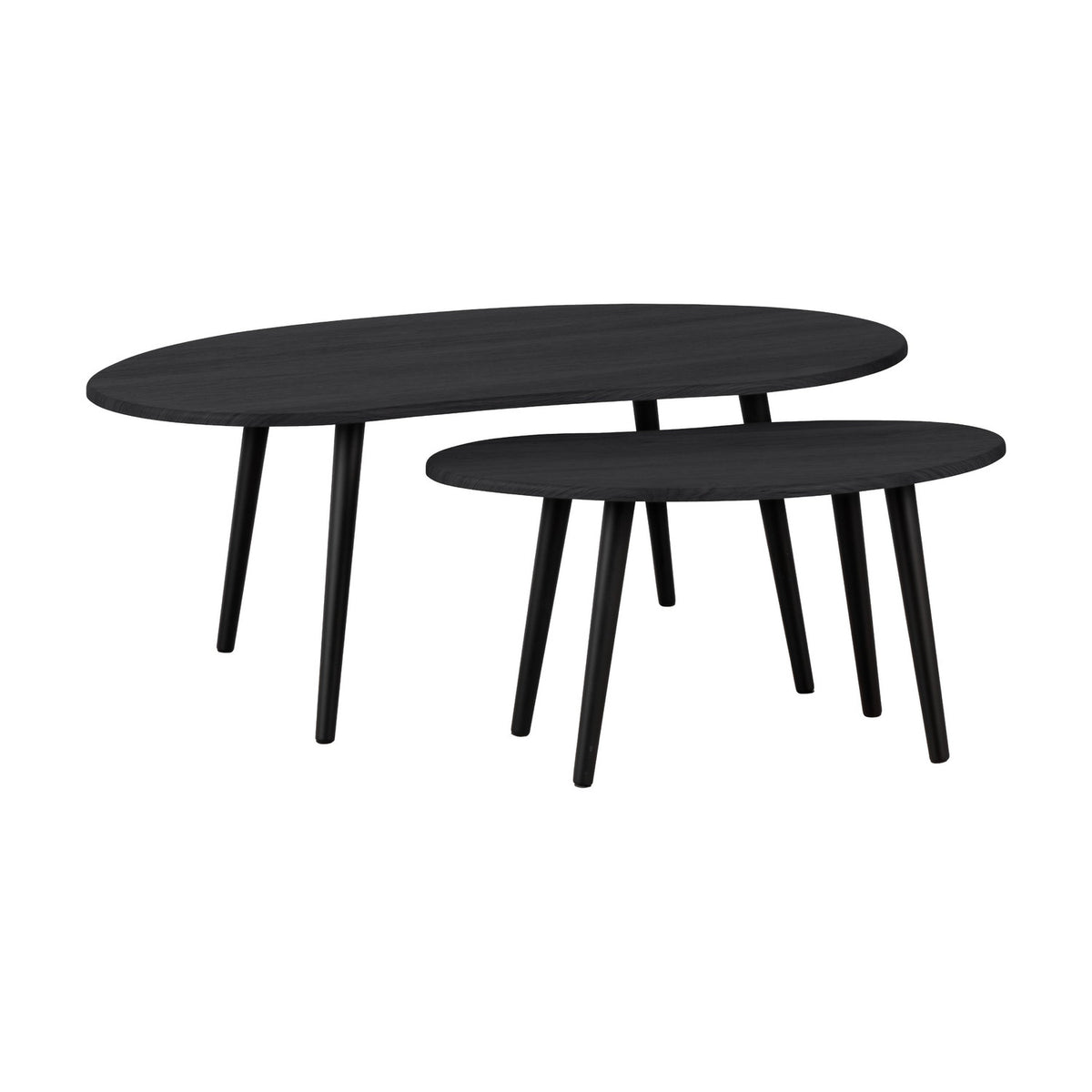 Aloran Nesting Side Tables Set of 2 - Black & Grey