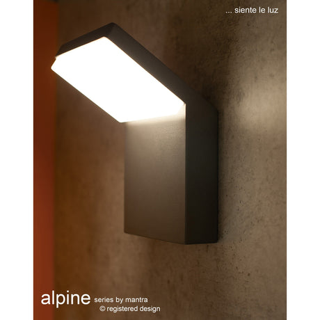 Alpine Outdoor LED Wall Light 6W 3000K - Anthracite