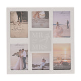 Mr & Mrs Square Multi Aperture MDF Photo Frame 35.5cm - White