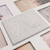 Mr & Mrs Square Multi Aperture MDF Photo Frame 35.5cm - White