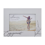 Engagement Leaf MDF Photo Frame with Stand 6 x 4in - Grey