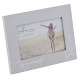 Engagement Leaf MDF Photo Frame with Stand 6 x 4in - Grey