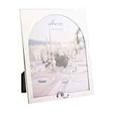 Arch Aperture Metal Photo Frame with Rings 10 x 8in - Silver