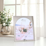 Arch Aperture Metal Photo Frame with Rings 10 x 8in - Silver