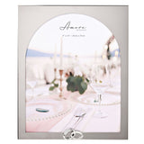 Arch Aperture Metal Photo Frame with Rings 10 x 8in - Silver
