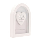 Together Heart Arch Wooden Plaque 17.9cm with Hanger - White
