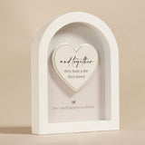 Together Heart Arch Wooden Plaque 17.9cm with Hanger - White
