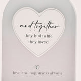 Together Heart Arch Wooden Plaque 17.9cm with Hanger - White