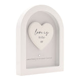 Love Is in The Air Heart Arch MDF Plaque 17.9cm - White
