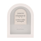 You're Engaged Freestanding Arch MDF Plaque 17.9cm - White