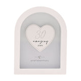 30 Years Pearl Anniversary Arch MDF Plaque 17.9cm - White