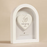 30 Years Pearl Anniversary Arch MDF Plaque 17.9cm - White