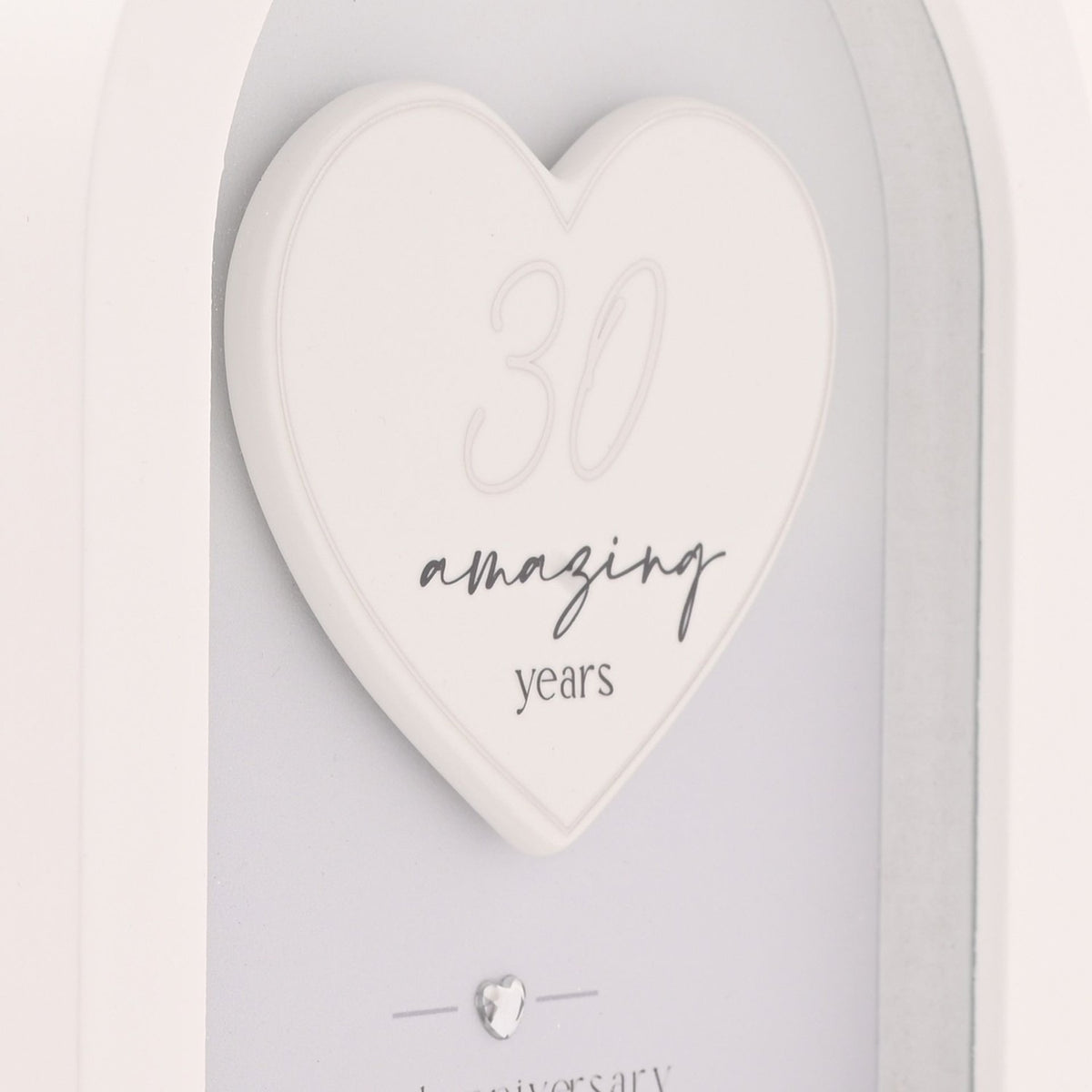 30 Years Pearl Anniversary Arch MDF Plaque 17.9cm - White