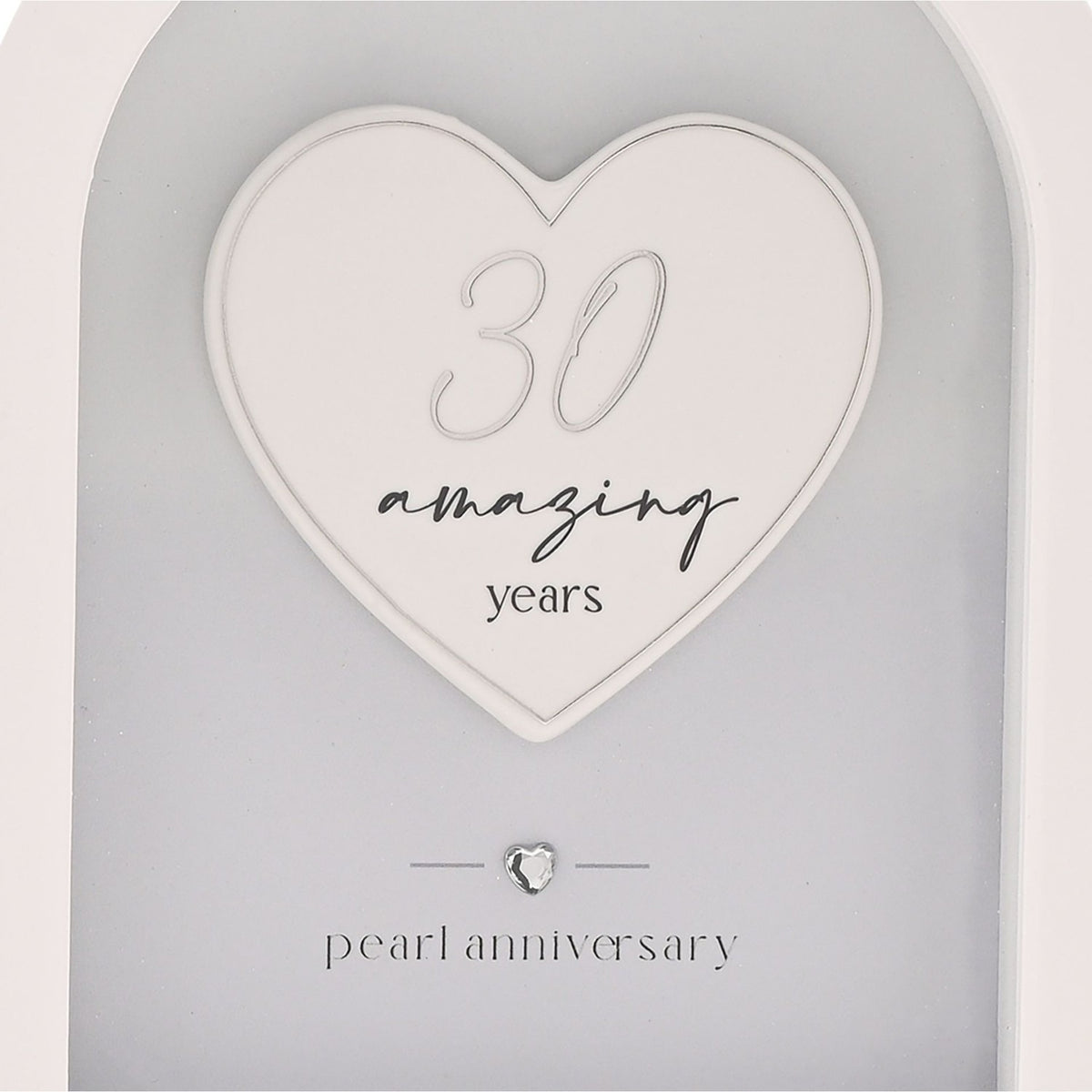 30 Years Pearl Anniversary Arch MDF Plaque 17.9cm - White