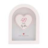 40 Years Together Ruby Anniversary Arch MDF Plaque 18cm - White