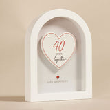 40 Years Together Ruby Anniversary Arch MDF Plaque 18cm - White