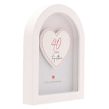 40 Years Together Ruby Anniversary Arch MDF Plaque 18cm - White