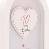 40 Years Together Ruby Anniversary Arch MDF Plaque 18cm - White