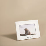 Engaged Script Wooden Photo Frame 6 x 4in with Strut - White
