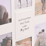 Together They Built Multi Aperture Wooden Photo Frame - White