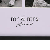 Mr & Mrs Multi Aperture Photo Frame 4 x 4in - Black & White