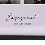 Engaged Multi Aperture Wooden Photo Frame 4 x 4in - Black & White