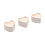 Bridesmaid Set of 3 Heart Scented Candles - White