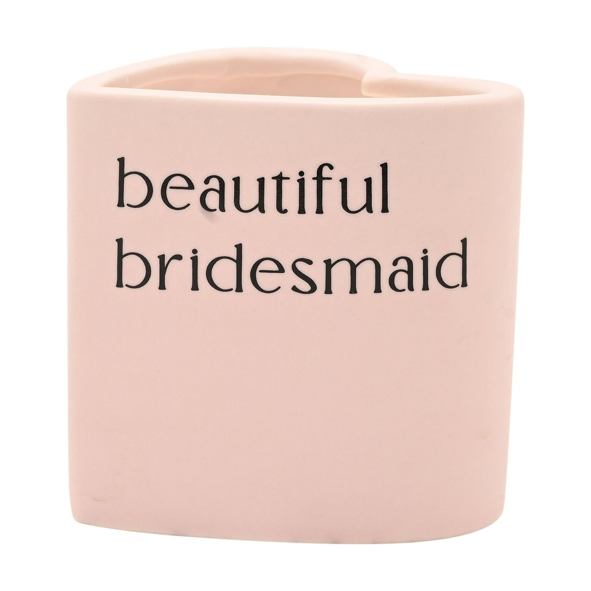 Beautiful Bridesmaid Heart Ceramic Scented Candle - Pink