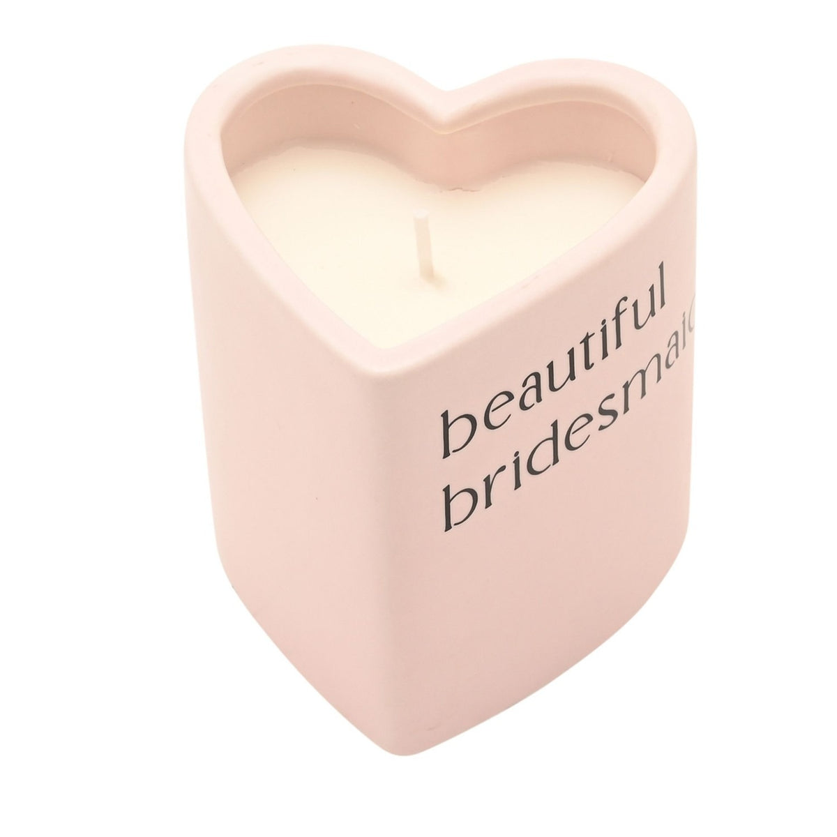 Beautiful Bridesmaid Heart Ceramic Scented Candle - Pink