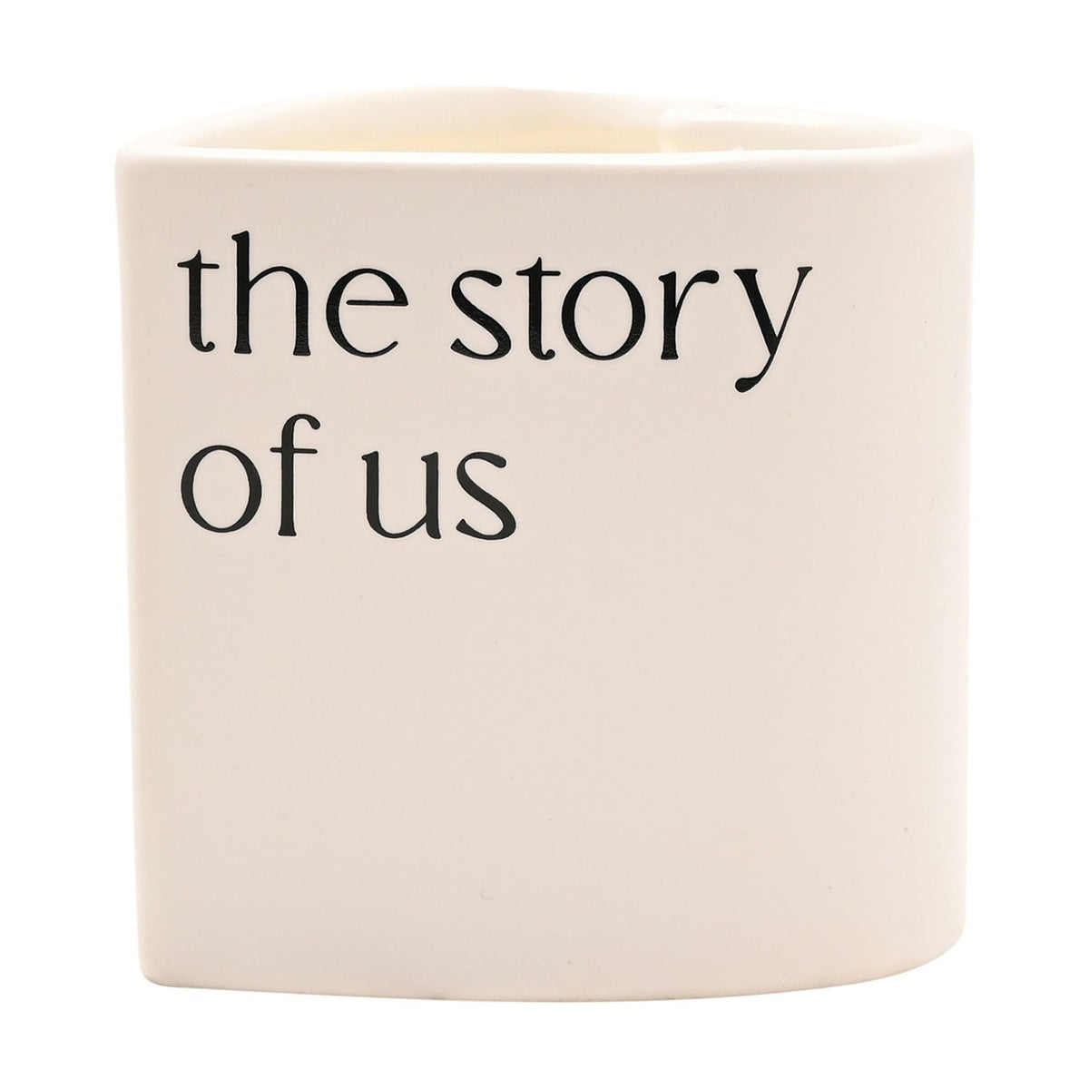 The Story of Us Heart Ceramic Scented Candle - White