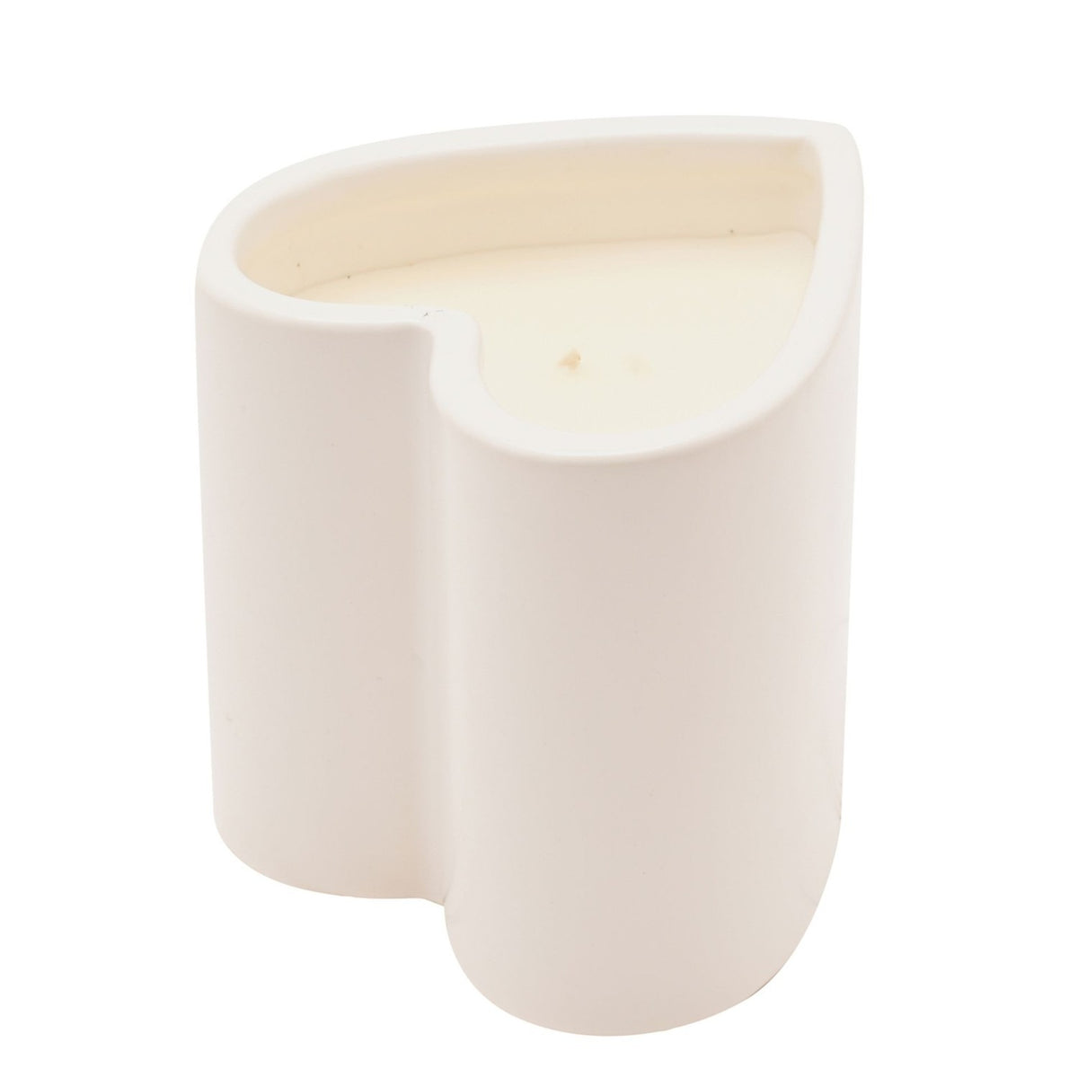 The Story of Us Heart Ceramic Scented Candle - White