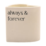 Always & Forever Heart Scented Candle with Holder - White