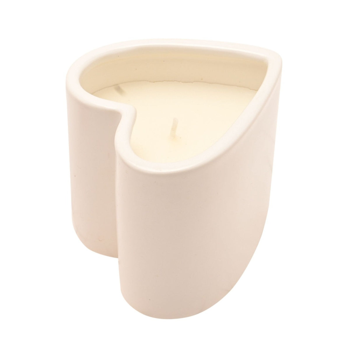 Beautiful Bride Heart Ceramic Scented Candle - White