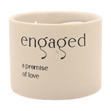 Engaged Round Double Wick Ceramic Scented Candle - Beige