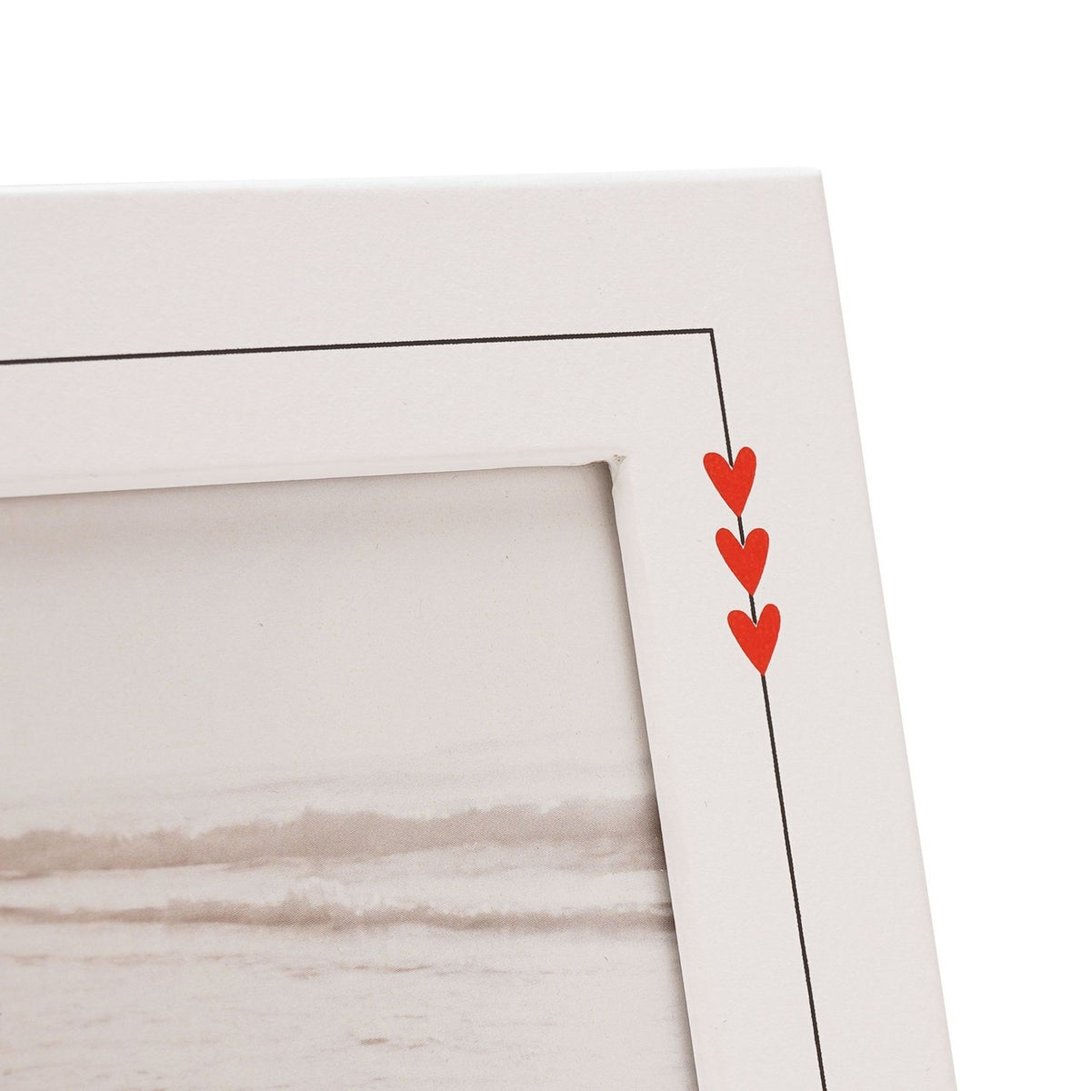 Ruby Anniversary Square Wooden Photo Frame 6 x 4in - White