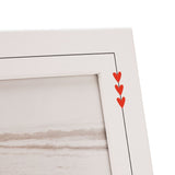Ruby Anniversary Square Wooden Photo Frame 6 x 4in - White